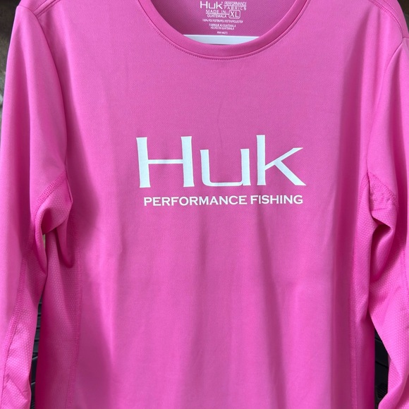 Huk Women's Vibrant Pink Long Sleeve Tee - Picture 7 of 8